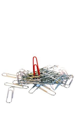 On Top Of The Competition Concept with paperclips pile.  Space for copy.の写真素材