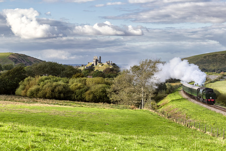 Corfe Castle Trainの写真素材