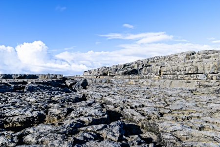 rocky west coast next to Cliffs of Moher Irelandの写真素材