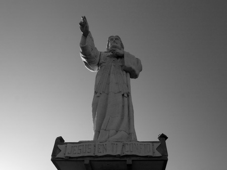 Christ statue (Cristo de La Misericordia) in San Juan del Sur, Nicaraguaの写真素材