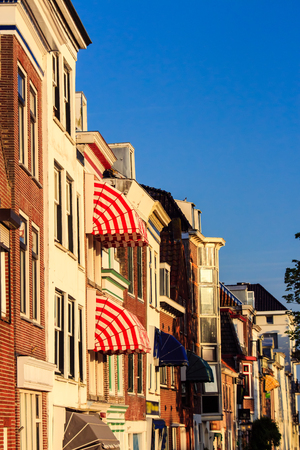 Tranquil house facades in a small town.の写真素材