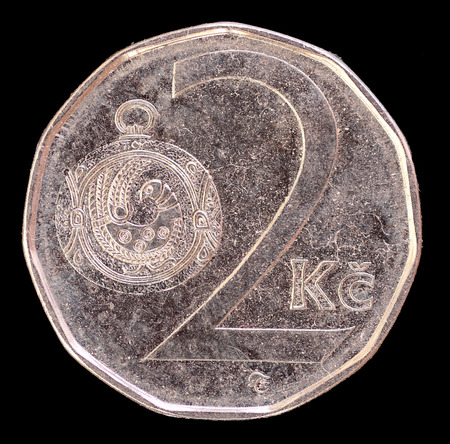 The tail face of 2 crowns coin, issued by Czech Republic in 2009, depicting a Great Moravian...