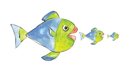 big fish can eat a little fishの写真素材