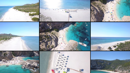 Sardinia sea aerial view compositionの写真素材