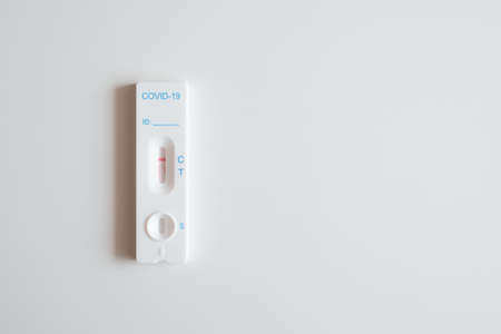 negative test result of a home kit corona covid-19 rapid testの写真素材