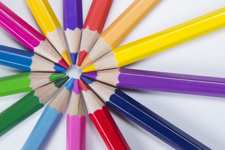 Pencils in a circleの写真素材