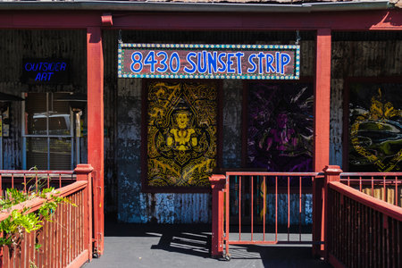 Los Angeles House of Blues on the Sunset Boulevard, Los Angeles, California. This site does not longer exist.のeditorial素材