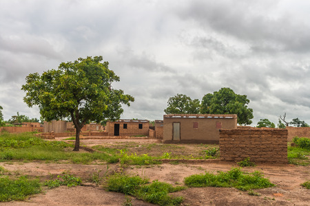 Houses in the eastern suburban area of Ouagadougou, Burkina Faso.の写真素材