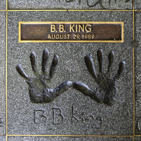 BB KING at the Hollywood Rockwalk at the Guitar Center store on Sunset Boulevard, Hollywood.のeditorial素材