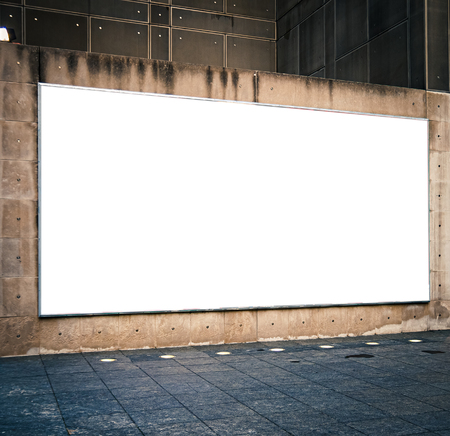 Large blank horizontal advertising bilboard mockup in city or town. Copy space.の写真素材