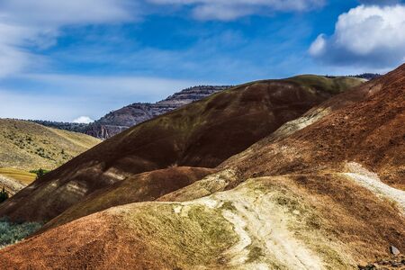 Painted Hills. Colorful volcanic landform in Central Oregon, John Day Fossil Beds National Monument, Mitchell, USA.の写真素材