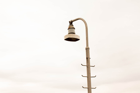 broken lonely street lampの写真素材