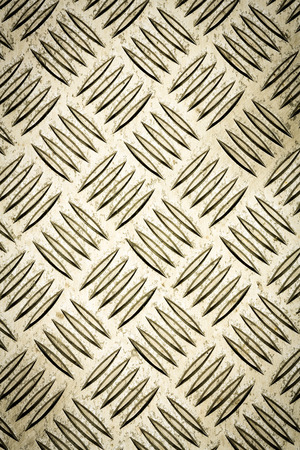 Diamond plate, also known as checker plate, tread plate, cross hatch kick plate and Durbar floor plate.の写真素材