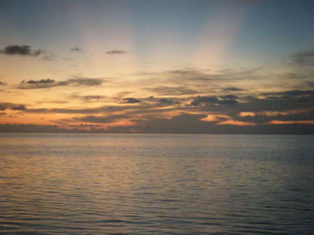 Sunset over the Indian Oceanの写真素材
