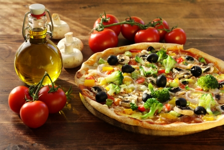 Vegetarian pizzaの写真素材