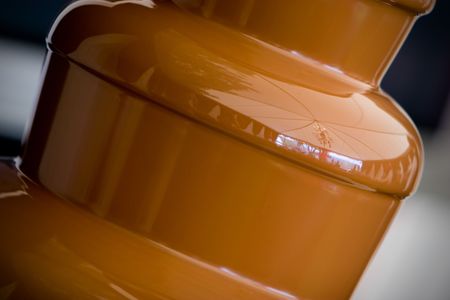Chocolate fountain for strawberriesの写真素材