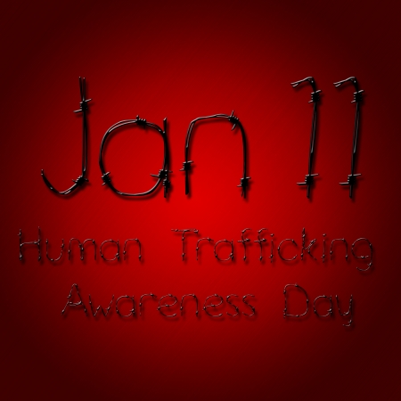 Graphic design human trafficking awareness day relatedの写真素材