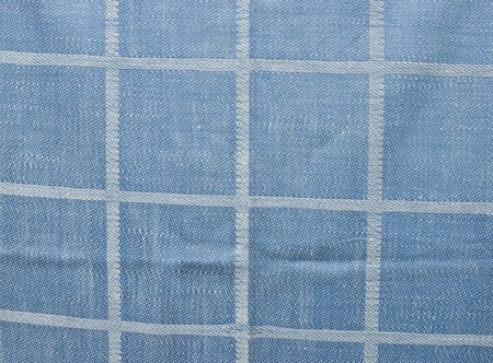 Blue checked fabric background or textureの写真素材