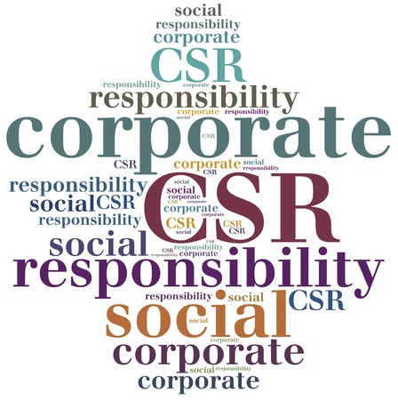 CSR. Corporate social responsibility. Word cloud illustration.の写真素材