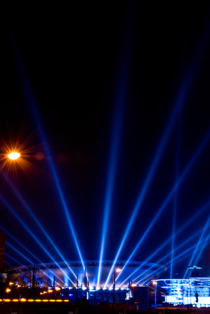 KATOWICE, POLAND - DECEMBER 28, 2015: Saucer - sport and cultural arena in Katowice, Poland. Preparations are annual New Year Eve celebration.のeditorial素材