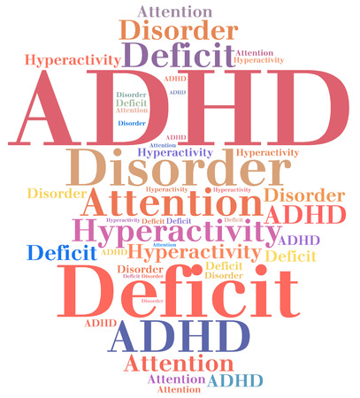 ADHD - Attention deficit hyperactivity disorder. Disease abbreviation.の写真素材