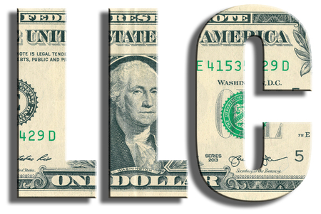 LLC company. US Dollar texture.の写真素材