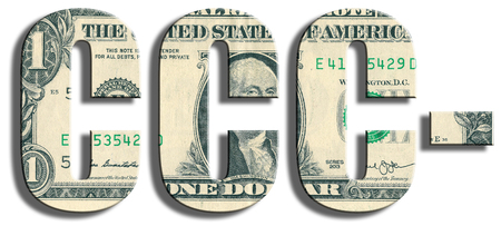 CCC- Credit Rating. US Dollar texture. 3D illustration.の写真素材