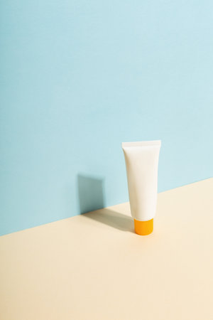 White tube of sunscreen