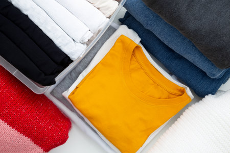 Reduce and reuse concept. Preparing clothes for swap. Waste problem in the fashion industry....