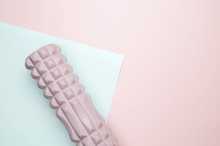 Healthy lifestyle, sport equipment, foam roller for Myofascial releaseの写真素材