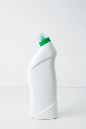 Cleaning supplies branding mockup, symbolizing spring cleaning. Household cleaning and hygiene concept conceptの写真素材