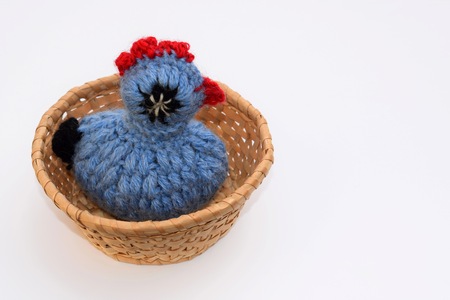 Easter decoration - crocheted henの写真素材