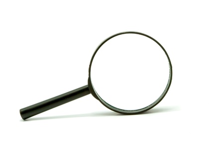magnifier on white backgroundの写真素材