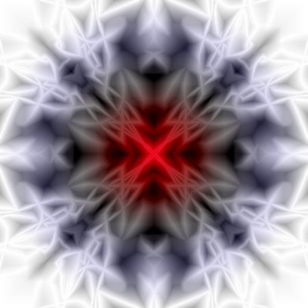abstract symmetrical image red,black and white colorの写真素材