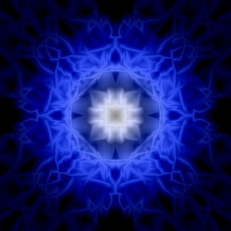 abstract symmetrical image blue colorの写真素材