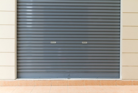 shutter door - metal sheetの写真素材