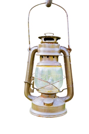old lantern on white backgroundの写真素材