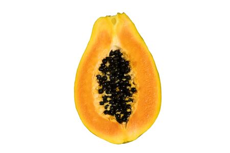 Ripe papaya isolated.の写真素材