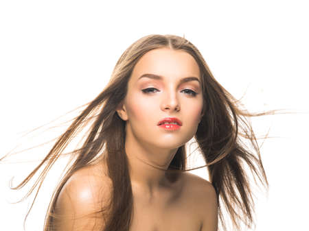 Beautiful female with sophisticated makeupの写真素材