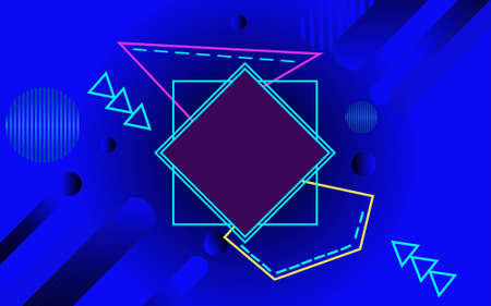 Modern geometric background. Dynamic composition of shapes.のイラスト素材