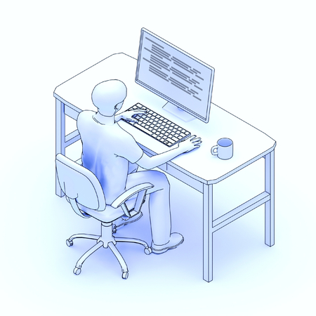 Programming concept, isometric 3d illustrationの写真素材