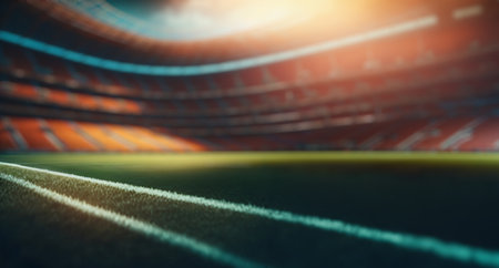 Football stadium background Created with Generative AIの素材