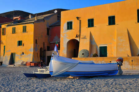 panorama of varigotti, savona, italyのeditorial素材