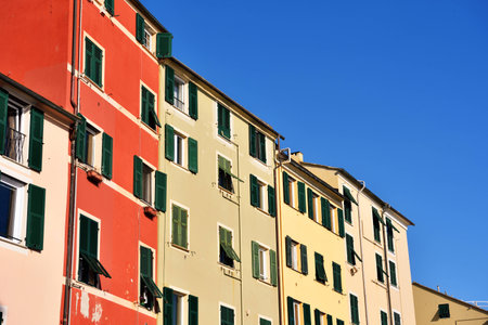 landscape of the village pledge Genoa, Italyの写真素材