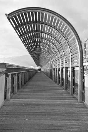 calm Pra canal - Voltri Genoa buffer zonesの写真素材