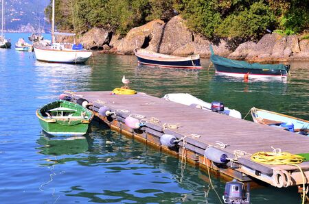 foreshortening in Portofino Italyの写真素材
