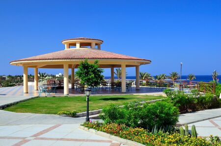 garden in a village in marsa alam egypt africaのeditorial素材