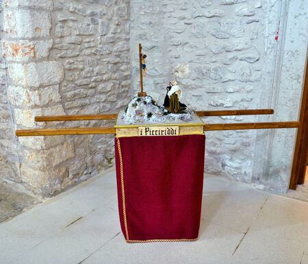 interior of the San Giuliano parish church 12th - 17th century September 24 2019 Erice Sicily Italyのeditorial素材