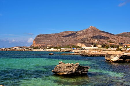 island of Favignana province of trapani Sicily Italyの写真素材