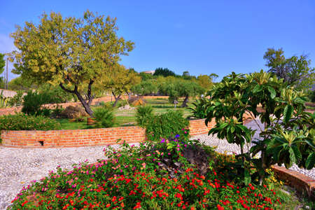 Enchanted castle work of the sculptor Filippo Bentivegna who for over 50 years has carved faces and heads in stones September 18 2019 Sciacca Sicilyのeditorial素材